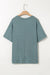 Oversized Ribbed Knit V Neck Dolman Short Sleeve Top TOPS Jessie Knowles