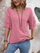 V-Neck Half Sleeve Blouse  Jessie Knowles