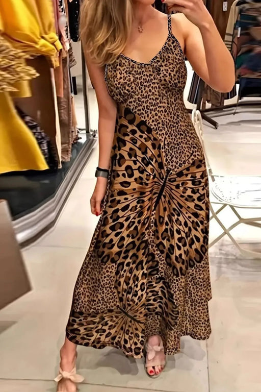 Butterfly Leopard Maxi Cami Dress DRESSES Jessie Knowles