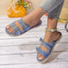 Denim Open Toe Buckle Sandals  Jessie Knowles