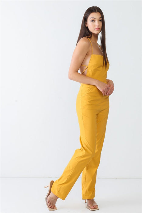 Doreli Group Backless Tied Spaghetti Strap Sleeveless Jumpsuit  Jessie Knowles