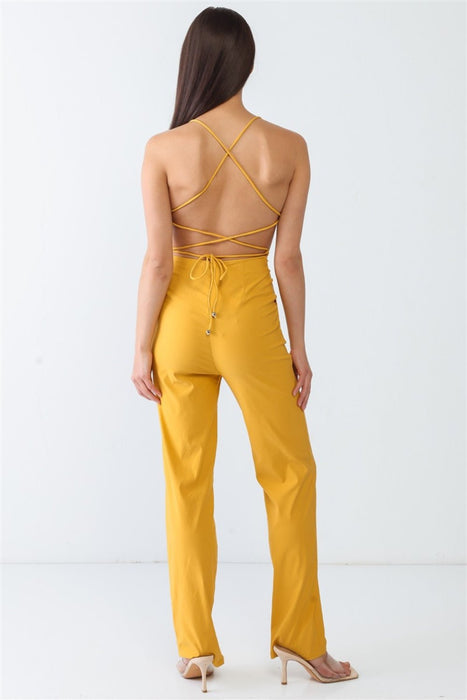 Doreli Group Backless Tied Spaghetti Strap Sleeveless Jumpsuit  Jessie Knowles