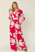 Double Take Printed Tie Back Wide Leg Jumpsuit INTIMATES Jessie Knowles