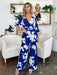 Double Take Printed Tie Back Wide Leg Jumpsuit INTIMATES Jessie Knowles