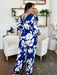 Double Take Printed Tie Back Wide Leg Jumpsuit INTIMATES Jessie Knowles