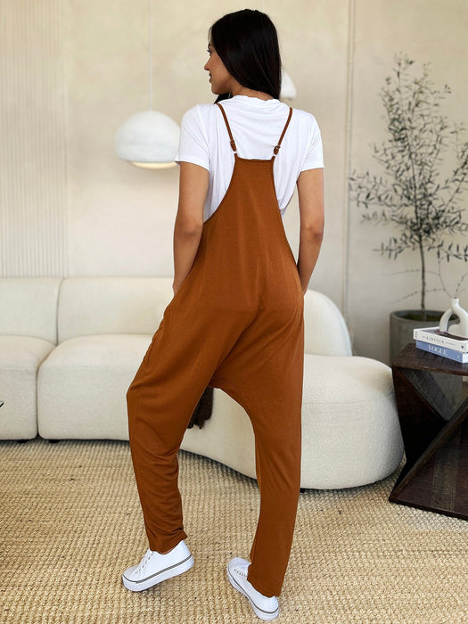 Sleeveless V-Neck Pocketed Jumpsuit - Double Take JUMPSUITS Jessie Knowles