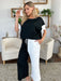 Double Take Texture Contrast T-Shirt and Wide Leg Pants Set TOPS Jessie Knowles