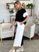 Double Take Texture Contrast T-Shirt and Wide Leg Pants Set TOPS Jessie Knowles