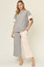 Double Take Texture Contrast T-Shirt and Wide Leg Pants Set TOPS Jessie Knowles