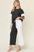 Double Take Texture Contrast T-Shirt and Wide Leg Pants Set TOPS Jessie Knowles