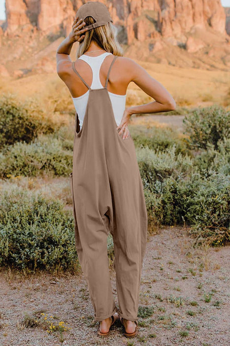 Double Take V-Neck Sleeveless Jumpsuit with Pockets SETS Jessie Knowles