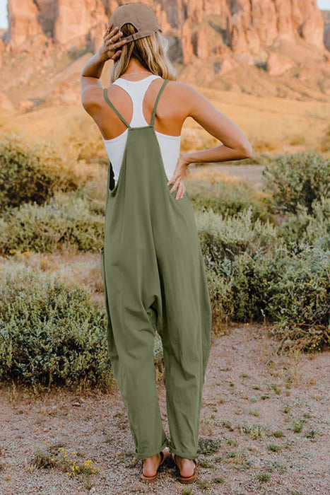 Double Take V-Neck Sleeveless Jumpsuit with Pockets SETS Jessie Knowles