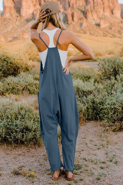 Double Take V-Neck Sleeveless Jumpsuit with Pockets SETS Jessie Knowles