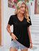 Double Take Ruched V-Neck Short Sleeve T-Shirt TOPS Jessie Knowles