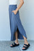 Doublju Comfort Princess High Waist Scoop Hem Maxi Skirt in Dusty Blue  Jessie Knowles