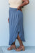 Doublju Comfort Princess High Waist Scoop Hem Maxi Skirt in Dusty Blue  Jessie Knowles