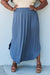 Doublju Comfort Princess High Waist Scoop Hem Maxi Skirt in Dusty Blue  Jessie Knowles