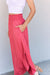 Doublju Comfort Princess High Waist Scoop Hem Maxi Skirt in Hot Pink DRESSES Jessie Knowles