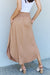 Doublju Comfort Princess High Waist Scoop Hem Maxi Skirt in Tan  Jessie Knowles