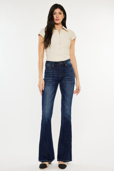 Kancan Full Size Mid Rise Slim Flare Jeans  Jessie Knowles