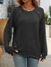 Mandy Decor Button Long Sleeve Ribbed T-Shirt  Jessie Knowles