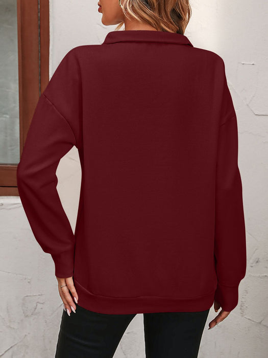 Mandy Zip-Up Dropped Shoulder Sweatshirt  Jessie Knowles