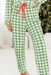 Contrast Piping Plaid Top and Pants Lounge Set  Jessie Knowles