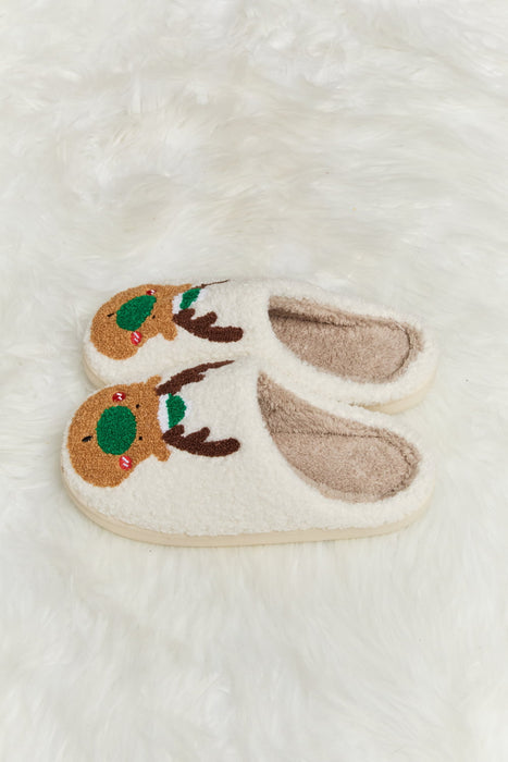 Melody Rudolph Print Plush Slide Slippers  Jessie Knowles