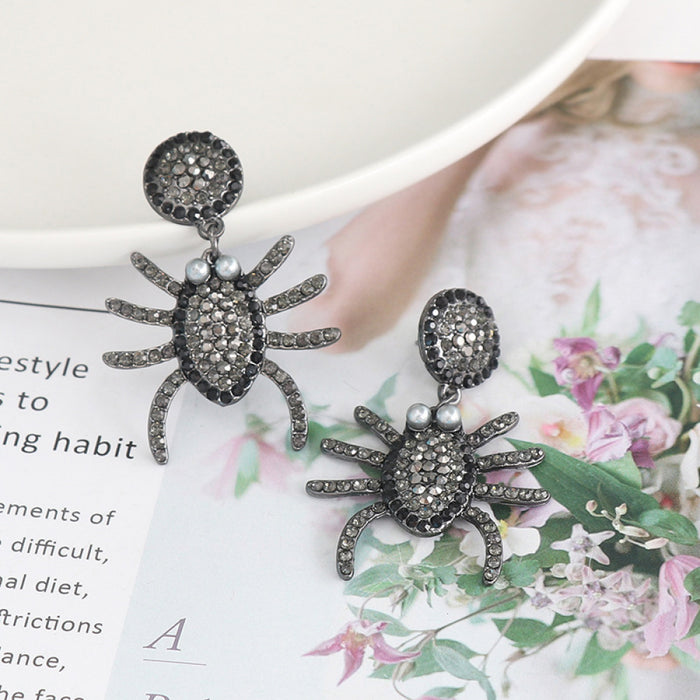 Spider Rhinestone Alloy Earrings  Jessie Knowles