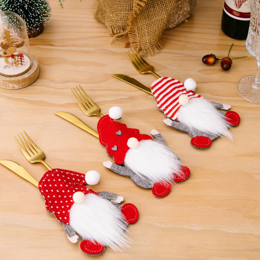 3-Piece Faceless Gnome Cutlery Holders  Jessie Knowles