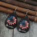 PU Leather Sunflower Teardrop Shape Earrings ACCESSORIES Jessie Knowles