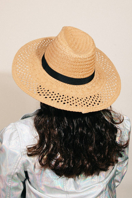 Fame Basket Weave Straw Sun Hat ACCESSORIES Jessie Knowles