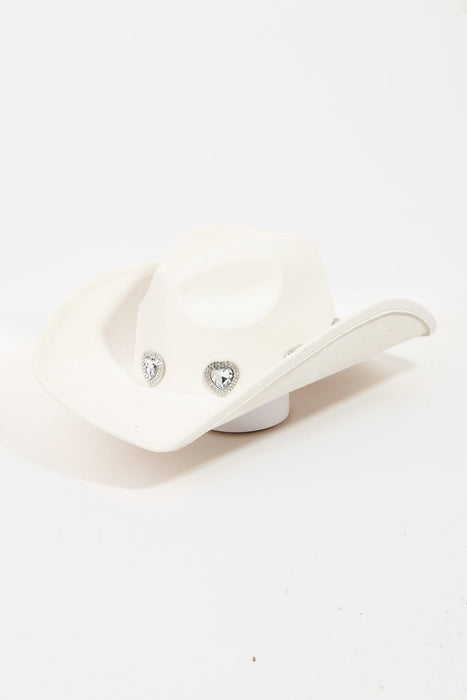 Fame Rhinestone Pave Heart Cowboy Hat  Jessie Knowles