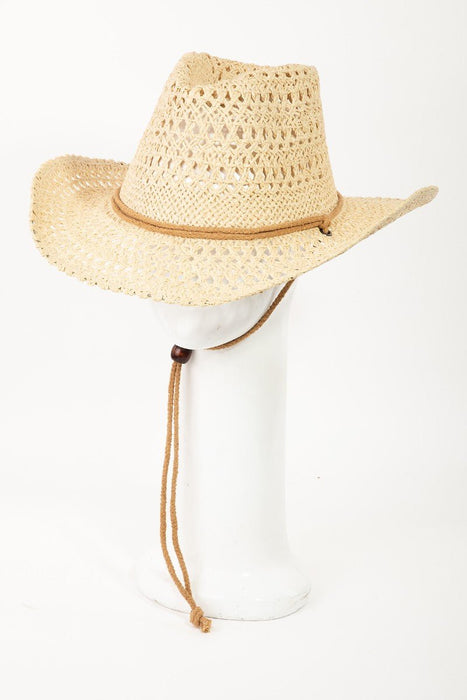 Fame Rope Strap Straw Braided Hat ACCESSORIES Jessie Knowles