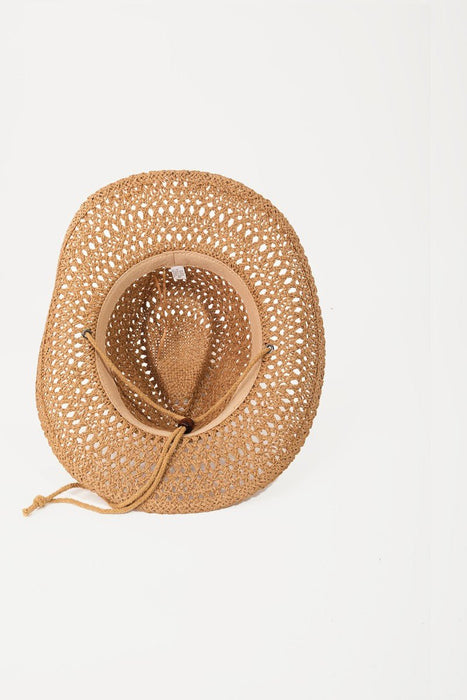 Fame Rope Strap Straw Braided Hat ACCESSORIES Jessie Knowles