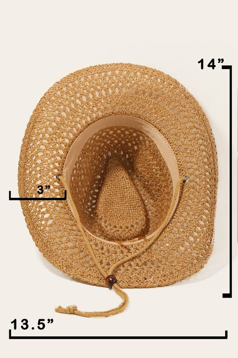 Fame Rope Strap Straw Braided Hat ACCESSORIES Jessie Knowles