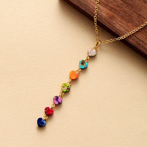 Heart Shape Natural Stone Necklace ACCESSORIES Jessie Knowles