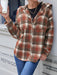 Ivy Lane Plaid Button Up Long Sleeve Hooded Jacket  Jessie Knowles