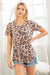 Heimish Leopard V-Neck Short Sleeve T-Shirt TOPS Jessie Knowles