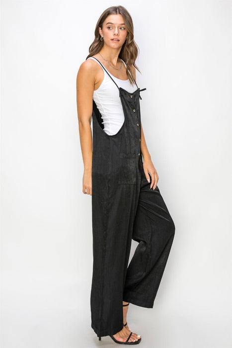 HYFVE Half Button Sleeveless Straight Jumpsuit JUMPSUITS Jessie Knowles