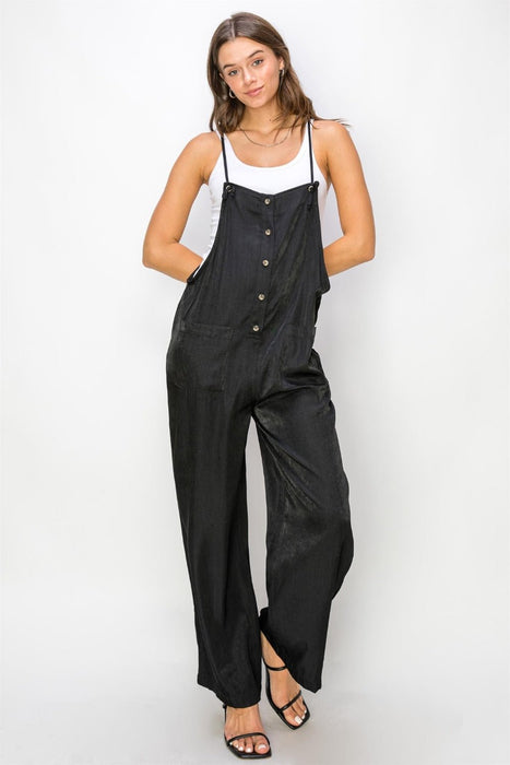 HYFVE Half Button Sleeveless Straight Jumpsuit JUMPSUITS Jessie Knowles