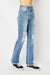 Judy Blue Distressed Raw Hem Bootcut Jeans BOTTOMS Jessie Knowles