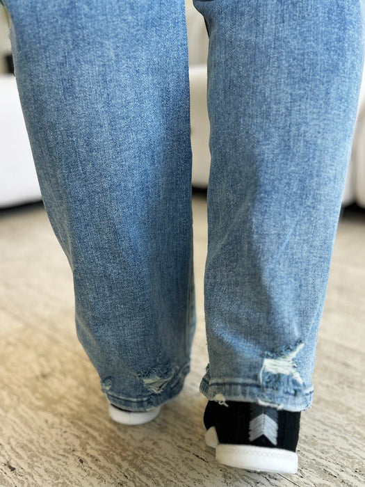 Judy Blue High Waist Distressed Straight Jeans BOTTOMS Jessie Knowles