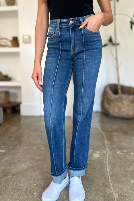 Judy Blue Full Size High Waist Front Seam Detail Straight Jeans  Jessie Knowles