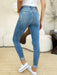 Mid Rise Destroy & Cuff Skinny Jeans - Judy Blue BOTTOMS Jessie Knowles