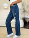 Judy Blue Mid Rise Distressed Raw Hem Jeans BOTTOMS Jessie Knowles