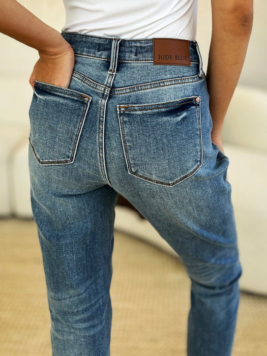 Mid Rise Rigid Magic Release Hem Jeans - Judy Blue JEANS Jessie Knowles