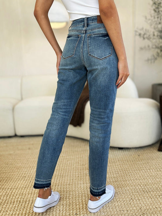 Mid Rise Rigid Magic Release Hem Jeans - Judy Blue JEANS Jessie Knowles