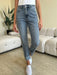 Judy Blue High Waist Cuff Hem Skinny Jeans BOTTOMS Jessie Knowles