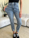 Judy Blue High Waist Cuff Hem Skinny Jeans BOTTOMS Jessie Knowles